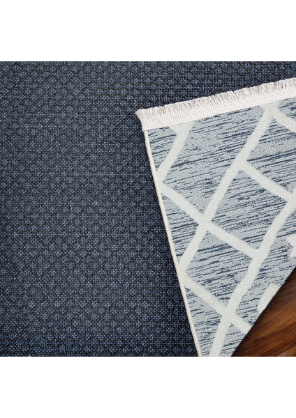 Mavi Etnik Modern Etnik Desenli Halı | Makinada Yıkanabilir | Hav Toz Vermez | Leke Tutmayaz | Kaymaz Taban | Dijital Makine Baskı | Salon Yolluk Mutfak Halısı fırsatları