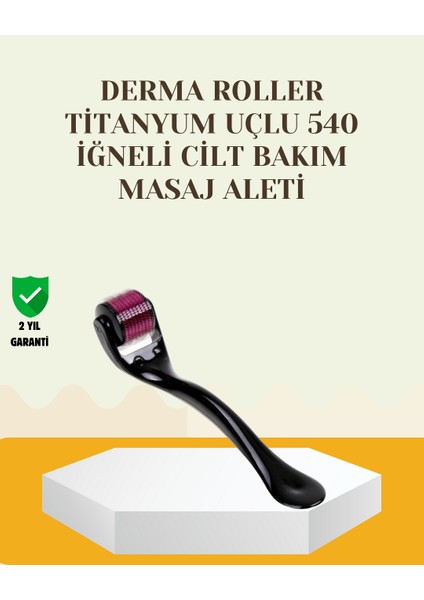 Allzey Titanyum Dermaroller 540 Iğne Cilt Onarım ve Kolajen Üretim Desteği