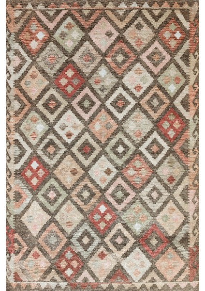 Kahve Etnik Modern Etnik Desenli Halı | Makinada Yıkanabilir | Hav Toz Vermez | Leke Tutmayaz | Kaymaz Taban | Dijital Makine Baskı | Salon Yolluk Mutfak Halısı