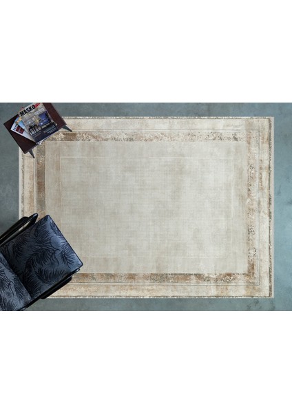 Krem Soyut Modern Etnik Desenli Halı | Makinada Yıkanabilir | Hav Toz Vermez | Leke Tutmayaz | Kaymaz Taban | Dijital Makine Baskı | Salon Yolluk Mutfak Halısı modelleri