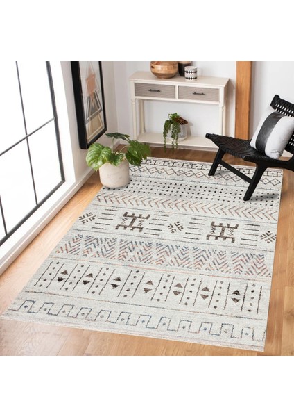 Gri Etnik Modern Etnik Desenli Halı | Makinada Yıkanabilir | Hav Toz Vermez | Leke Tutmayaz | Kaymaz Taban | Dijital Makine Baskı | Salon Yolluk Mutfak Halısı modelleri