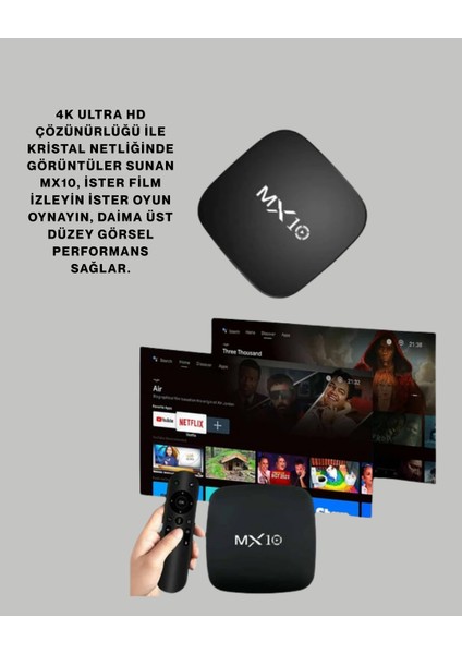 Allzey 4K Medya Kutusu Hdmi-Usb Bağlantılı Android Tv Çözümü modelleri
