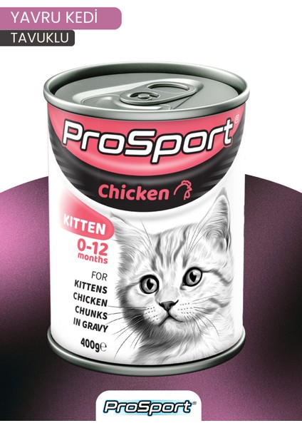 Prosport Chunk Tavuk Etli Yavru Kedi Konserve Mama 400GR fırsatları