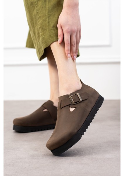 Oxford Hakiki Deri Mantar Taban Ortopedik Yüksek Eva Ayakkabı fırsatları