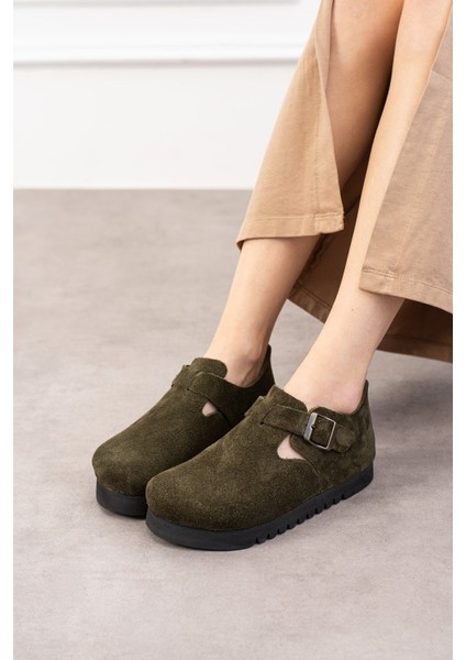 Oxford Hakiki Deri Mantar Taban Ortopedik Yüksek Eva Ayakkabı