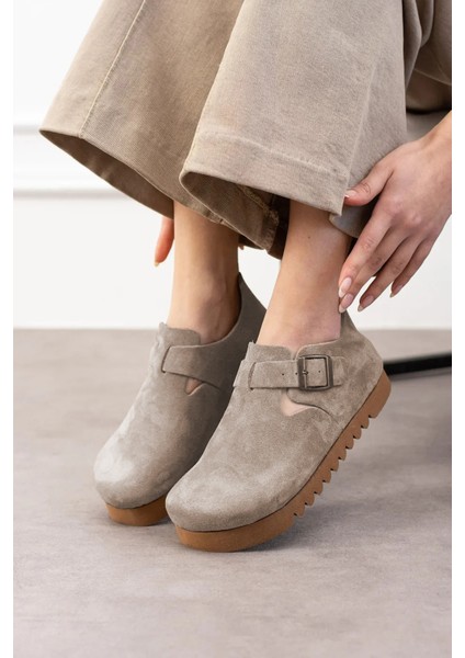 Oxford Hakiki Deri Mantar Taban Ortopedik Yüksek Eva Ayakkabı