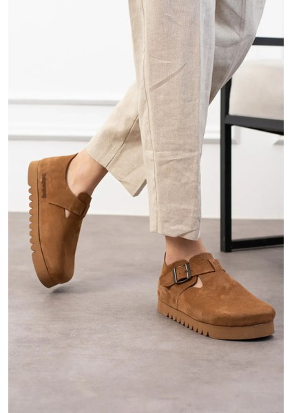 Oxford Hakiki Deri Mantar Taban Ortopedik Yüksek Eva Ayakkabı