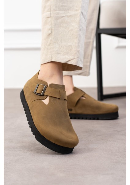 Oxford Hakiki Deri Mantar Taban Ortopedik Yüksek Eva Ayakkabı fırsatları