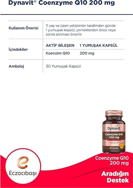 Coenzyme Q10 200 Mg modelleri