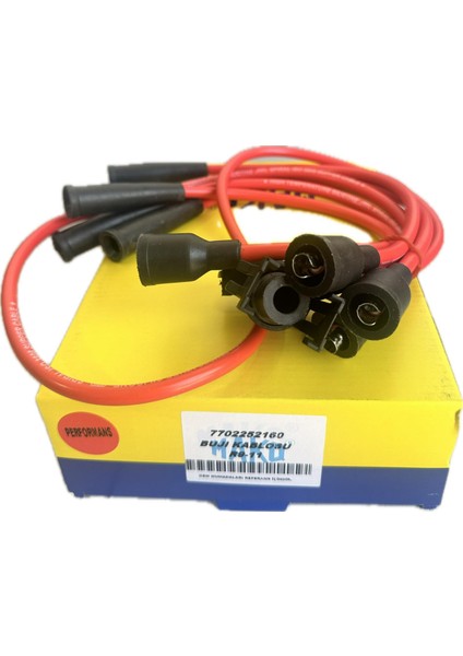 Makq Renault 9 R9 R11 R19 R21 Kırmızı Performans Buji Kablosu Takımı