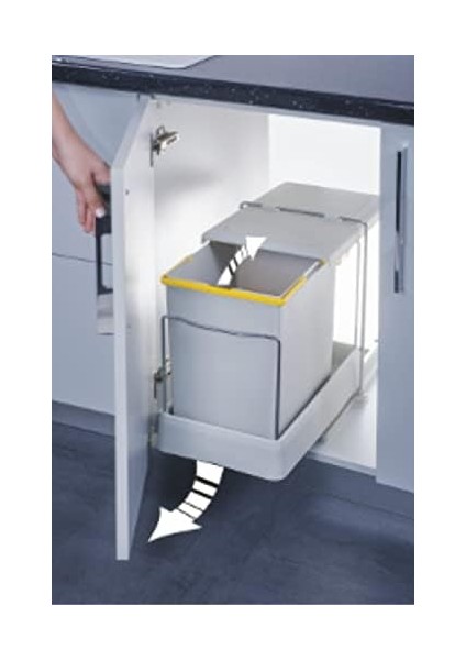 Dolap Içi Raylı Çöp Kovası 21500 20 Litre modelleri