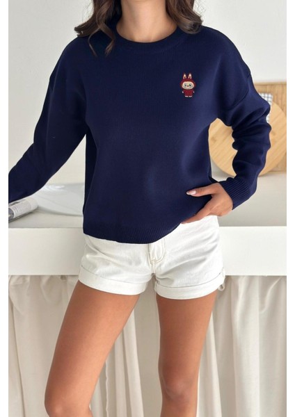 Labubu Işlemeli Oversize Yumuşak Dokulu Triko Kazak AW25KZ0045 fırsatları