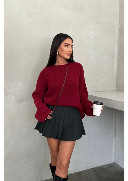 Basic Oversize Ispanyol Kol Triko Kazak AW25KZ0050