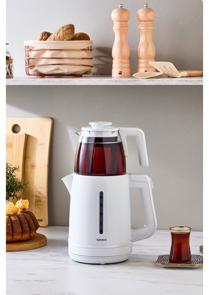 Büyük Boy Beyaz Çay Makinesi, Pratik ve Şık Tasarım