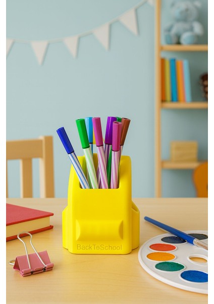 Çanta Görünümlü Kalemlik Masaüstü Kalemlik Masa Düzenleyici Organizer Okul Malzemeleri