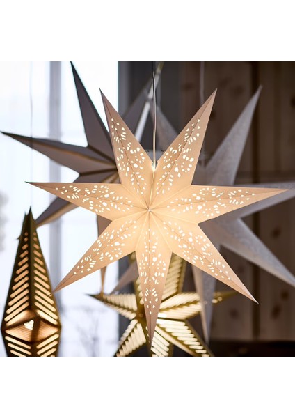 Strala Beyaz Dantel 70 cm Abajur Başlığı Sarkıt Lamba Masa Lambası Başlığı Başlık