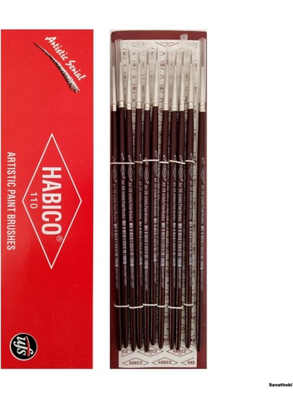 Habico 110 Samur Kılı Sulu ve Akrilik Boya Fırçası tezhip, minyatür-No:5/0 modelleri