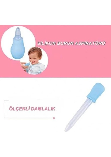 8 Parça Mavi Bebek Bakım Seti Yeni Doğan Bakımı Ateş Ölçer Tırnak Makası Cımbız Tarak Fırça Kiti fırsatları