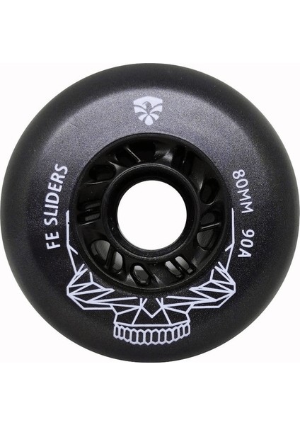 Fe Slider Black 90A 76MM Paten Tekerleği 4 Lü Set
