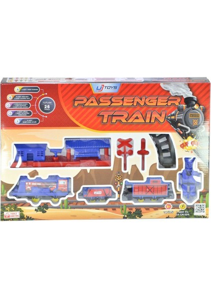 020002 Istasyonlu Tren Kırmızı -Ujtoys