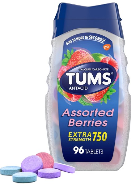 Assorted Berries Extra Antacid 96 Chewable Tablet