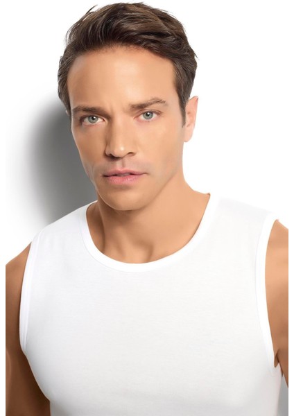 126 1 Adet Erkek Pamuklu Beyaz Sıfır Kol Atlet fiyatları