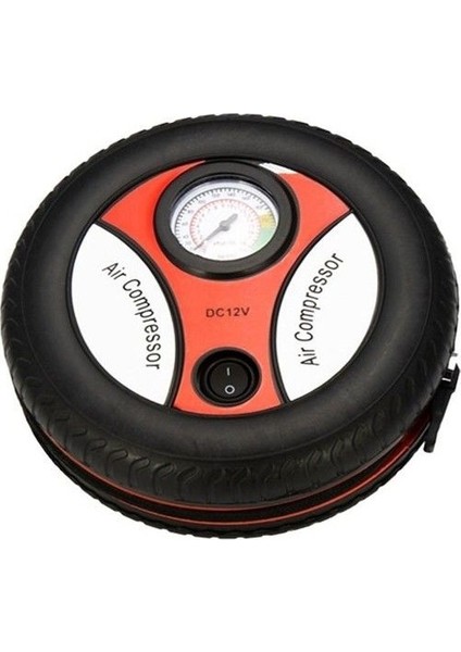 Araç Lastik Hava Kompresörü Yuvarlak Taşınabilir 12VOLT 260PSI