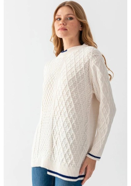 Bisiklet Yaka Örgü Detaylı Triko Kazak AW25KZ0041 fırsatları