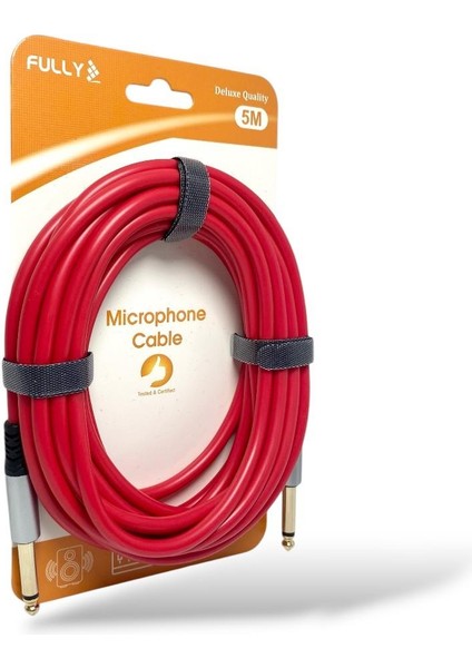 5metre 6.3mm Erkek-Erkek Mono Gitar Kablo - Kırmızı modelleri