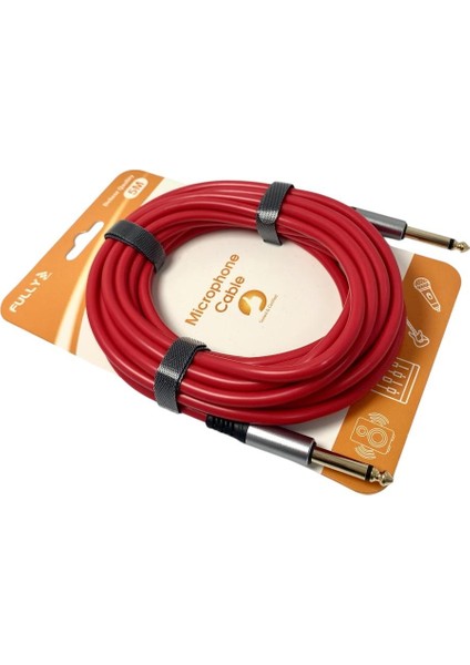 5metre 6.3mm Erkek-Erkek Mono Gitar Kablo - Kırmızı fırsatları