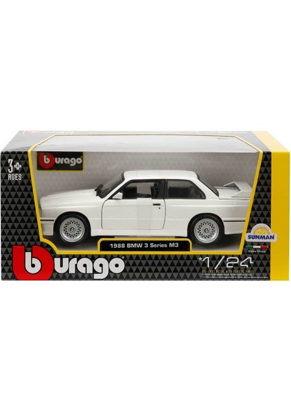 21100 Burago 1:24 Bmw M3 1988 Model Araba
