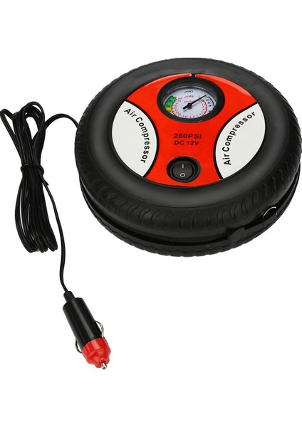 260PSI Dc 12V Taşınabilir Elektrikli Mini Oto Lastik Şişirme Pom