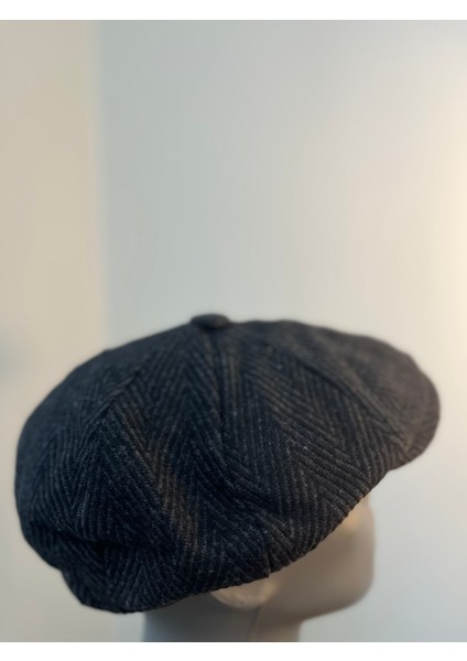 Erkek Kışlık Kaşe Kumaş Desenli Arkası Lastikli Standart Kasket Şapka (Newsboy Cap) fiyatları