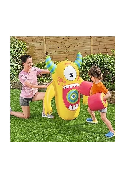 Kids Şişirilebilir Canavar Nakavt Bop Çantası Boks Eldivenleri ile modelleri