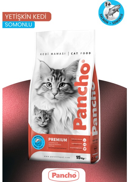 Pancho Somon Balık Etli Yetişkin Kedi Maması 15KG fırsatları