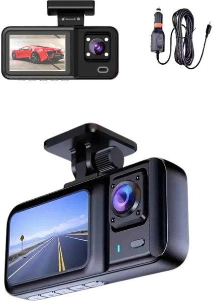 Allzey 1080P Sürüş Kaydedici 2 Inç Araç Araba Ön Iç Arka Dvr IPS Ekran modelleri