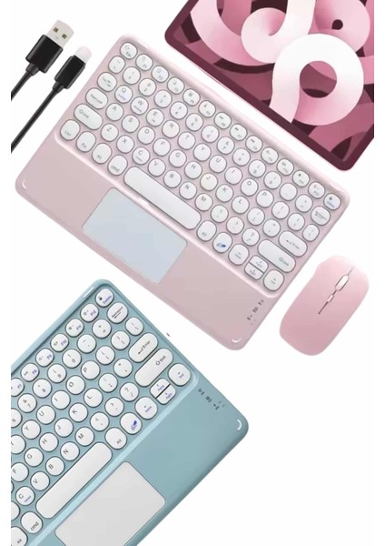 Allzey Profesyonel Wifi Q Klavye Bluetooth Klavye Touchpad 10.8 Inç modelleri