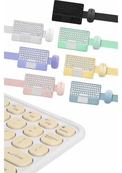 Allzey Profesyonel Wifi Q Klavye Bluetooth Klavye Touchpad 10.8 Inç fırsatları