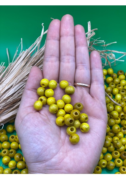 8 mm Ahşap Boncuk (50 Gram 175 Adet) Delik Çapı 3mm Makrome Takı Bileklik Tahta Yuvarlak fiyatları