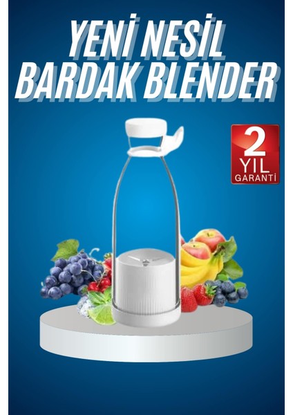 Allzey Meyve Sıkacağı Taşınabilir USB Elektrikli Blender Mini
