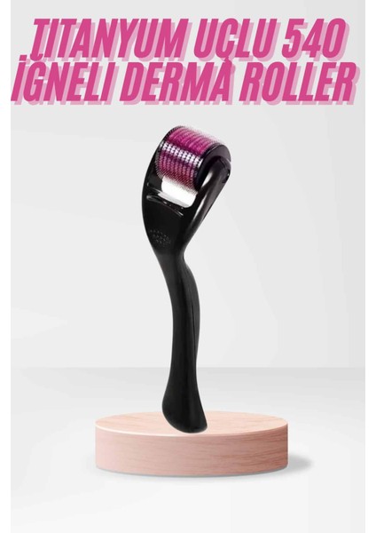 Allzey 540 Iğneli Derma Roller 1mm Titanyum Uçlu Saç Kaş Serum Kullanımına Uygun