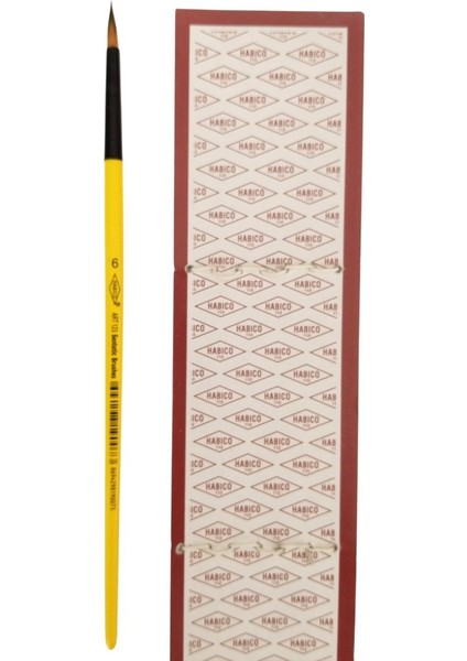 6'lı 123 Sentetik Akrilik ve Sulu Boya Fırça Seti Tezhip ve Minyatür modelleri