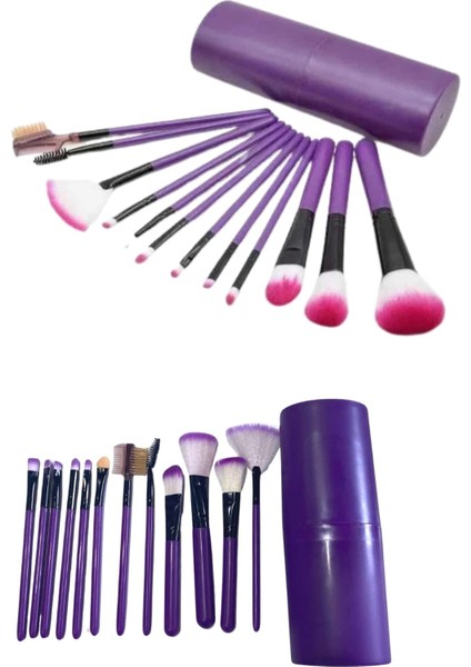 Allzey 12 Parça Profesyonel Makyaj Fırçası Far Fırçası Allık Fırçası Yumuşak Kıllı fiyatları