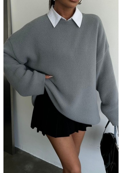 Basic Oversize Ispanyol Kol Triko Kazak AW25KZ0050 fiyatları