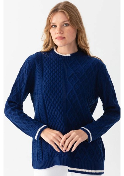 Bisiklet Yaka Örgü Detaylı Triko Kazak AW25KZ0041 fiyatları