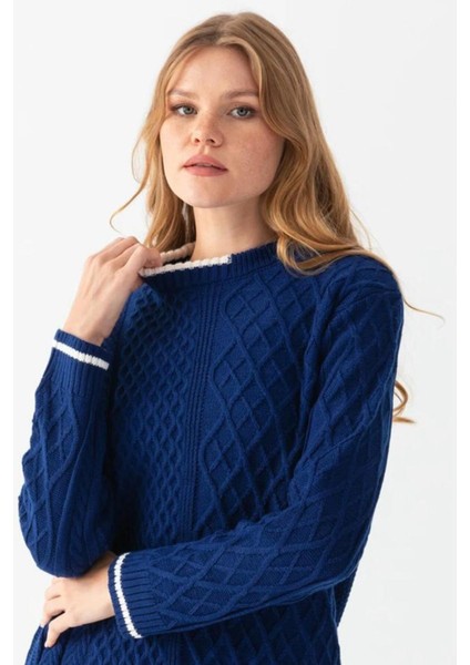 Bisiklet Yaka Örgü Detaylı Triko Kazak AW25KZ0041 modelleri