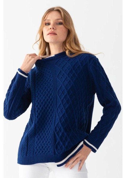 Bisiklet Yaka Örgü Detaylı Triko Kazak AW25KZ0041 fırsatları