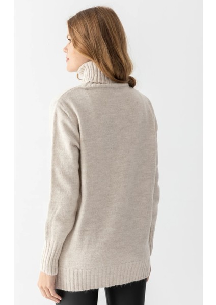 Basic Balıkçı Yaka Midi Boy Triko Kazak AW25KZ0048 indirimleri