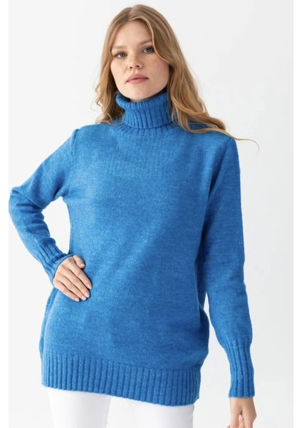 Basic Balıkçı Yaka Midi Boy Triko Kazak AW25KZ0048