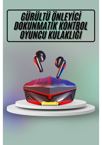 Allzey Dokunmatik Kontrol Tws Işıklı Kulakiçi Bluetooth Kulaklık Kablosuz Oyuncu Kulaklığı